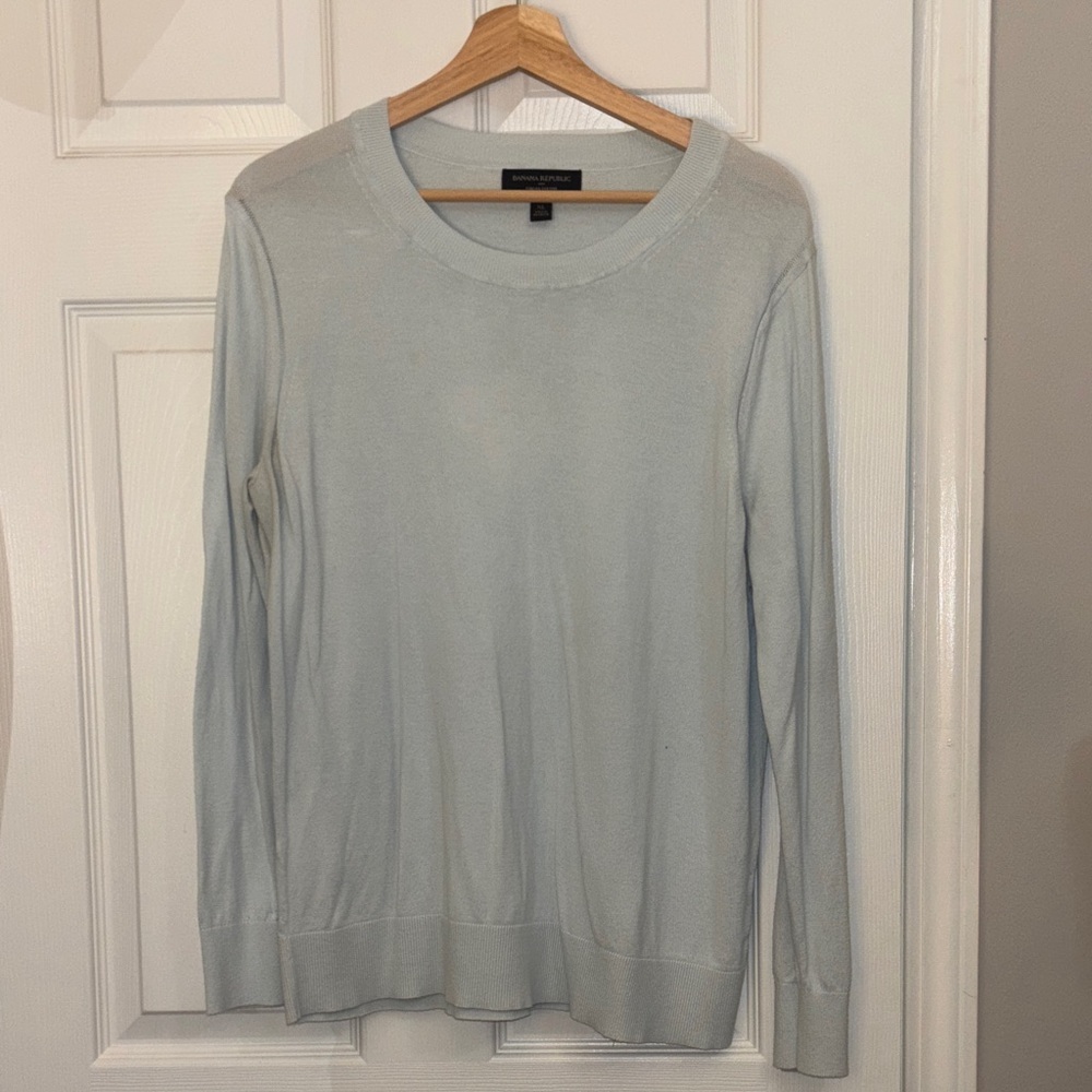 Banana Republic Soft Blue Knit Sweater- XL